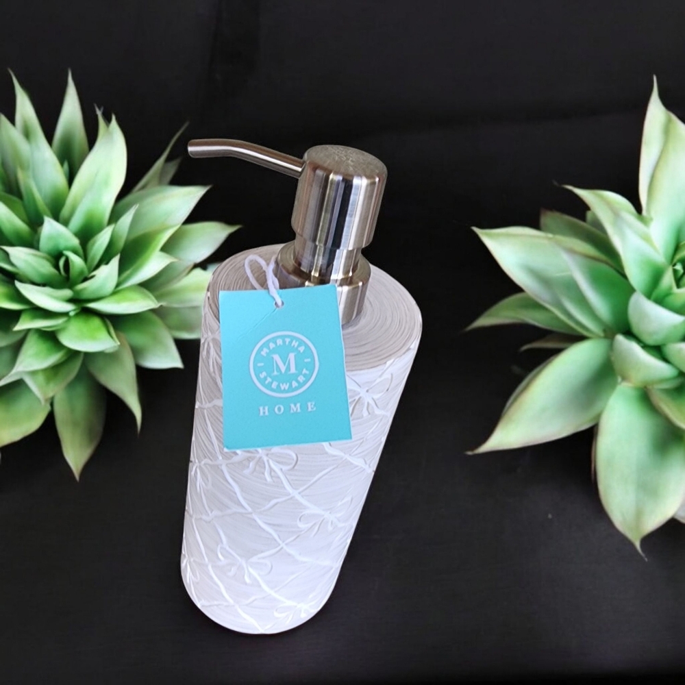 Soap Lotion Dispenser Ribbon Bows Martha Stewart Home